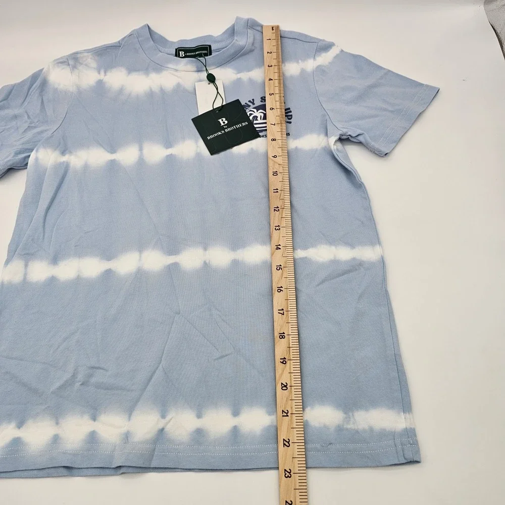 B by Brooks Brothers Boys‎ T-shirt Sunny Side Up Tie Dye Pima Cotton Blue 14Y